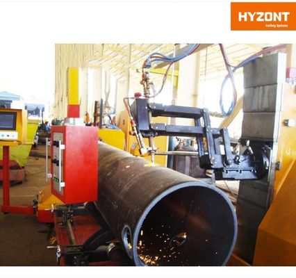 Large Diameter Round Pipe Plasma Profile Cutting Machine 3D Bevel Torch 6000Kg Loading