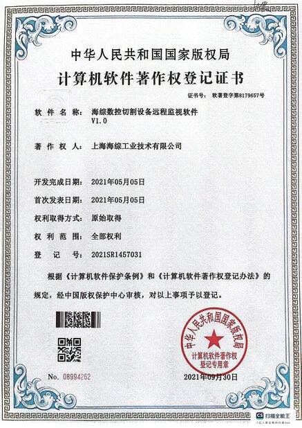 চীন Hyzont(Shanghai) Industrial Technologies Co.,Ltd. সার্টিফিকেশন